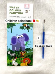 oneexport Watercolor Painting Books for Beginners, Pocket 20  Pages Book with 1 Paint Brush - Pocket-size Notebook