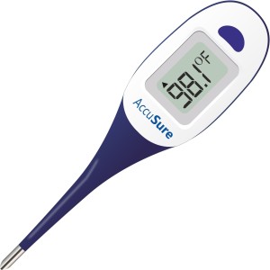AccuSure Waterproof Digital Flexible Thermometer Body Fever Testing Machine for Kids Adults & Babies Thermometer with fever Alarm Thermometer