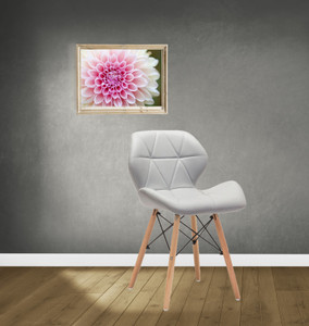Pink faux leather dining chairs best sale