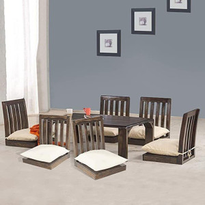 GOYALINTERIOR Sheesham Wood Japanese Low Height Dinner Table