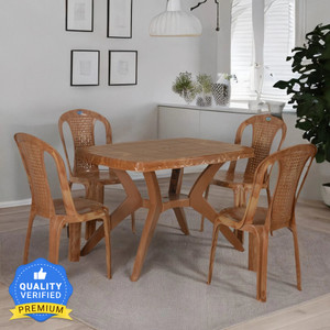 Nilkamal Shahenshah Rectangular Plastic 4 Seater Dining Set Price