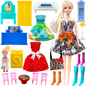 Folding barbie top doll