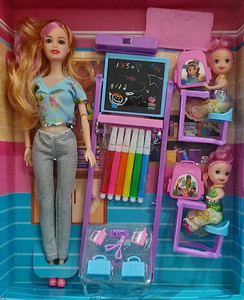 Barbie doll hot sale teacher set