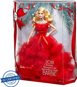 2018 holiday barbie brunette store