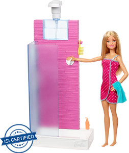 Barbie doll shop shower set