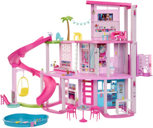 BARBIE Dreamhouse 75 Pieces Pool Party Doll House with 3 Story Slide Dreamhouse 75 Pieces Pool Party Doll House with 3 Story Slide shop for BARBIE products in India. Flipkart