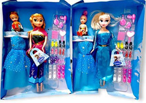 Frozen barbie 2025 doll set