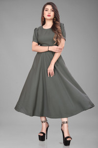EDISHNAL Women Maxi Grey Dress Buy EDISHNAL Women Maxi Grey Dress Online at Best Prices in India Flipkart