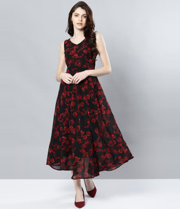 HARPA Women Maxi Black Dress Buy HARPA Women Maxi Black Dress Online at Best Prices in India Flipkart