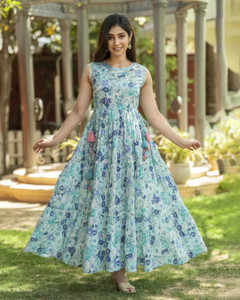 Flipkart cotton on sale long frock