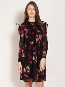 RARE Women A-line Black Dress