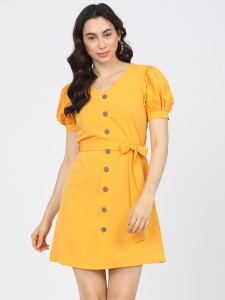 Tokyo Talkies Women Maxi Yellow Dress