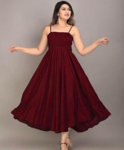 SK Fashion Women Fit and Flare Maroon Dress Buy SK Fashion Women Fit and Flare Maroon Dress Online at Best Prices in India Flipkart