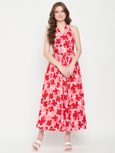 AMARK Women Maxi Pink Red Dress Buy AMARK Women Maxi Pink Red