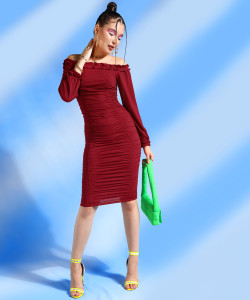 Off shoulder dress flipkart hot sale