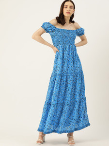 Dressberry Women Maxi Blue Dress Buy Dressberry Women Maxi Blue Dress Online at Best Prices in India Flipkart