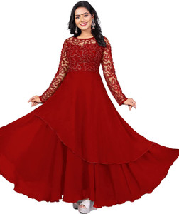 SHAHDRESS Women Gown Red Dress Buy SHAHDRESS Women Gown Red Dress Online at Best Prices in India Flipkart