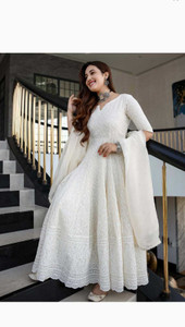 Flipkart white gown discount