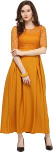 Sheetal Associates Women Maxi Yellow Dress