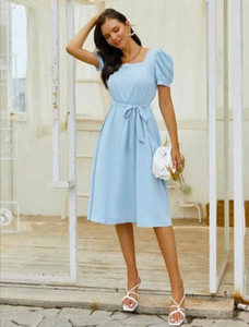 Designer light blue shop dress