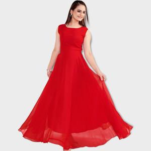 PINK LIGHT Women A line Red Dress Buy PINK LIGHT Women A line Red Dress Online at Best Prices in India Flipkart
