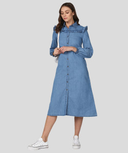 STYLESTONE Women Shirt Blue Dress Buy STYLESTONE Women Shirt