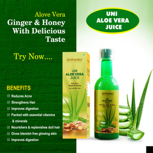 Uniherbs Uni Aloe Vera Juice With Ginger and Honey Hair Growth