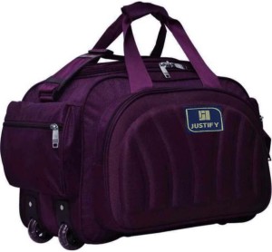 Justify the super premium heavy duty 60 L polyester lightweight luggage bag Duffel With Wheels (Strolley)