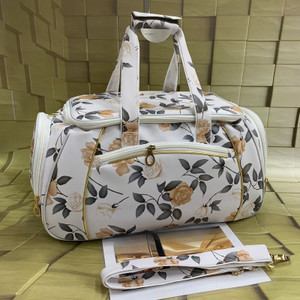 Floral duffle bag with wheels discount