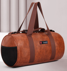 Swanky Expandable New Moving Trendy Duffle Travel Bags for girls boys Travelling Small Luggage Gym Duffel Bag TAN Price in India Flipkart