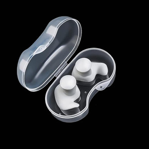 JAMES INTERNATIONAL 1 Pair White LR Earplugs for Swimming