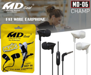 MD gold Earphone with Big Bass Sound with Stylish Look MD06