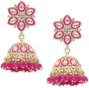 Flipkart Buy Oomph Pink Meenakari Kundan Floral Ethnic
