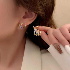 Flipkart Buy YU Fashions 3 Claws Rhinestone Cute Korean Earrings Pair Metal Drops Danglers Online at Best Prices in India