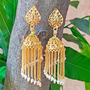 Flipkart Buy THEFASHIONBEADS Brass Gold Plated Paan Shape