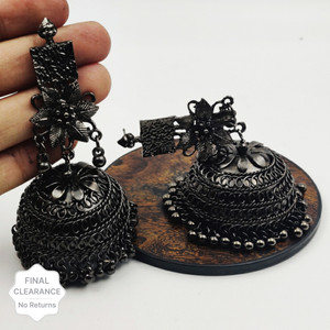 Flipkart black hotsell metal earrings