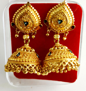 Traditional jhumka earrings in gold designs outlet