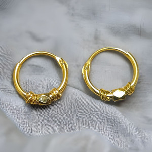 Flipkart Buy JRG Tiny Gold Plated Bali Earrings 12 mm Brass Hoop Earring Online at Best Prices in India
