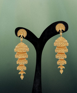 Flipkart Buy jill fashion Gold Plated 5 Step Jhumka Earring
