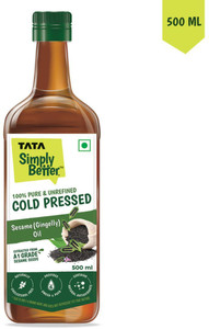 Cold Pressed, Pure and Unrefined Sesame Oil Glass Bottle