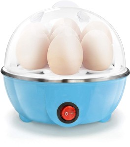 3-in-1 Electric Hard Boiled Egg Cooker, Quick Egg Boiler 350W 7 Eggs (Blue)  