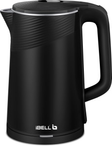 iBELL PEK20BK 2L Electric Kettle,1500W Auto Cut-Off, 360°Rotating Base, Safety Lid, SS Electric Kettle