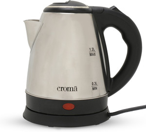 Croma 1.2L Electric Kettle Stainless Steel Body CRAK3057 Silver Black Electric Kettle Price in India Buy Croma 1.2L Electric Kettle Stainless Steel Body CRAK3057 Silver Black Electric Kettle Online at...