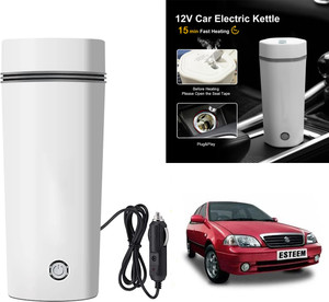 Oshotto 12V Stainless Steel Electric Kettle Cup Auto Shut off For