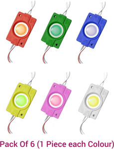 Illuminator Pack of 6 3W Coin LED Light 12Volt DC Self Adhesive Module 1 Piece Colour Light Electronic Hobby Kit Price in India Buy Illuminator Pack of 6 3W Coin LED