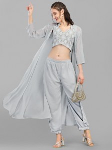 Crop top and outlet pant set ethnic