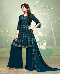 georgette Women Kurta Sharara Dupatta Set Buy georgette Women Kurta Sharara Dupatta Set Online at Best Prices in India Flipkart
