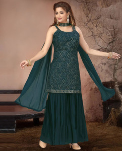Ovirea Women Kurta Sharara Set Buy Ovirea Women Kurta Sharara Set Online at Best Prices in India Flipkart