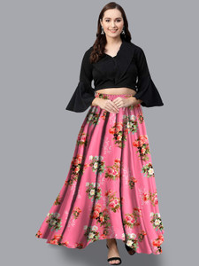 shajanad Floral Print Stitched Lehenga Skirt Buy shajanad Floral