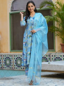 Rang Deep Women Blue Cotton top – Rangdeep